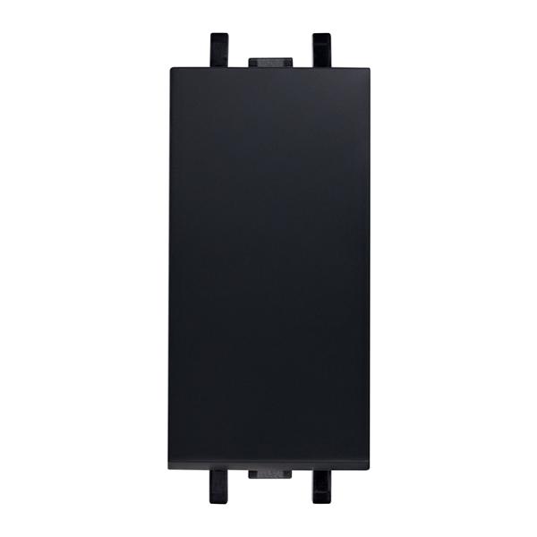 TAPÓN CIEGO DE 1 MÓDULO NEGRO CARBONCILLO