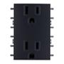 CONTACTO DÚPLEX DE 3 MÓDULOS NEGRO CARBONCILLO