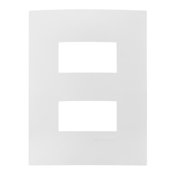 PLACA DE PARED DE 2 MÓDULOS BLANCO TIZA