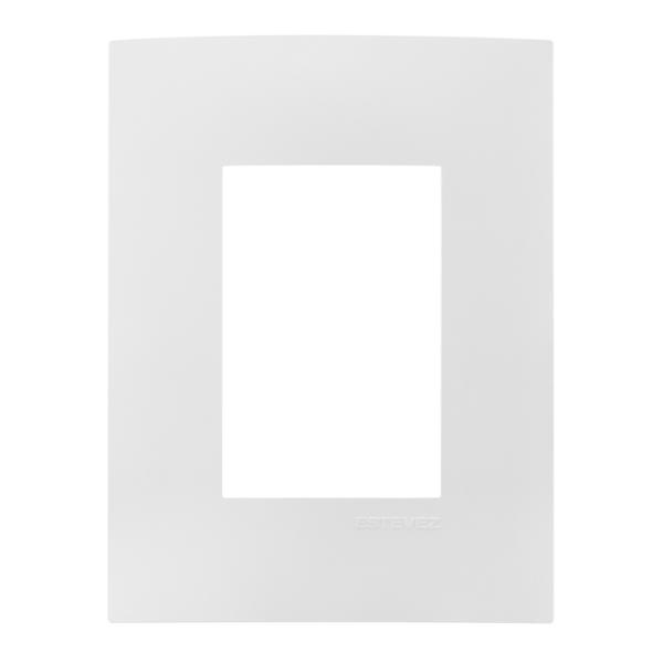 PLACA DE PARED DE 3 MÓDULOS BLANCO TIZA