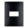 PLACA DE PARED DE 1 MÓDULO NEGRO CARBONCILLO