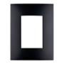 PLACA DE PARED DE 3 MÓDULOS NEGRO CARBONCILLO