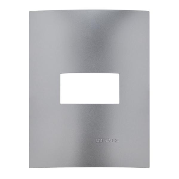 PLACA DE PARED DE 1 MÓDULO GRIS TITANIO MATE