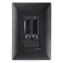CONTROL DE VENTILADOR Y LUZ CON PLACA DE PARED INCLUIDA NEGRO