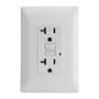 CONTACTO DÚPLEX CON FALLA A TIERRA Y PLACA DE PARED INCLUIDA BLANCO