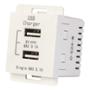 CARGADOR DE 2 PUERTOS USB TIPO A 1/2 PULGADA BLANCO LEVITON