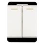 INTERRUPTOR SENCILLO DOBLE 1/2 PULGADA BLANCO