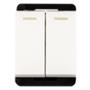 INTERRUPTOR DOBLE DE 1/2 PULGADA BLANCO