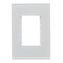 PLACA DE 3 MÓDULOS DECORATIVA VIDRIO BLANCO