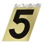 NÚMERO 5 DE 10 X 8.3 CM DORADO