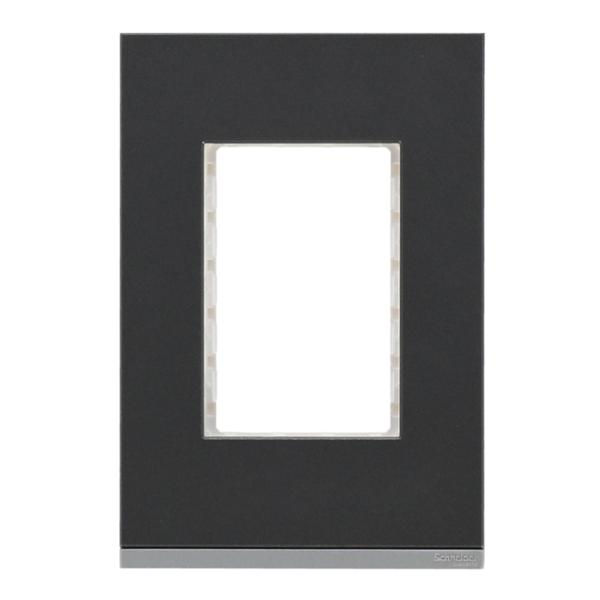 PLACA METÁLICA DECORATIVA DE 3 MÓDULOS ZAMAK GRIS