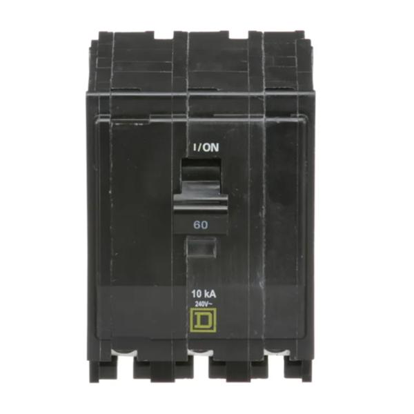INTERRUPTOR TERMOMAGNÉTICO QO DE 60 A 3 POLOS 120 V/240 V ENCHUFABLE QO360