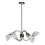 CANDIL COLGANTE CLÁSICO KALISI METAL NÍQUEL CEPILLADO 6 LUCES INCANDESCENTES