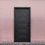 PUERTA EXTERIOR DE SEGURIDAD 7 PASADORES CERRADURA DIGITAL 96 X 213 CM IZQUIERDA NEGRO MATE