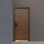 PUERTA EXTERIOR DE SEGURIDAD 16 PASADORES CERRADURA DIGITAL 96 X 213 CM DERECHA EMBERO TIPO MADERA