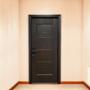 PUERTA EXTERIOR DE SEGURIDAD 13 PASADORES CON CERRADURA DIGITAL 96X213 CM DERECHA WENGUE TIPO MADERA