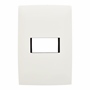 PLACA DECORATIVA PARA 1 MÓDULO PLÁSTICO BLANCO 20 PIEZAS