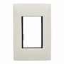 PLACA DECORATIVA PARA 3 MÓDULOS PLÁSTICO BLANCO 20 PIEZAS
