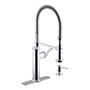 LLAVE PARA FREGADERO MONOMANDO CROMO MANERAL TIPO PALANCA 8" MANGUERA EXTRAÍBLE