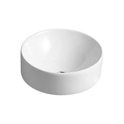 LAVABO PARA BAÑO DE SOBREPONER BLANCO REDONDO 41.91 CM MINIMALISTA