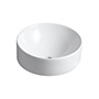 LAVABO PARA BAÑO DE SOBREPONER BLANCO REDONDO 41.91 CM MINIMALISTA