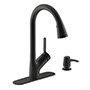 LLAVE PARA COCINA SETRA MONOMANDO MANDO EXTRAIBLE NEGRO