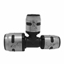 CONEXIÓN TEE REDUCCIÓN 3/4 X 1/2 X 1/2 PULGADA PLATA COFLEX