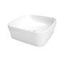 LAVABO PARA BAÑO DE SOBREPONER BLANCO CUADRADO 40 X 40 X 14 CM SIN REBOSADERO