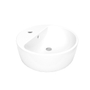 OVALÍN PARA BAÑO DE SOBREPONER BLANCO REDONDO 40 CM CON REBOSADERO