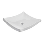 LAVABO PARA BAÑO DE SOBREPONER BLANCO CUADRADO 48.5 X 42.5 CM SIN REBOSADERO