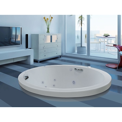 TINA DE BAÑO ANEMONA DE SOBREPONER 160 L OVALADA CON HIDROMASAJE