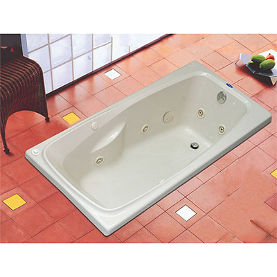 TINA DE BAÑO DUINA DE SOBREPONER 175 L RECTANGULAR CON HIDROMASAJE