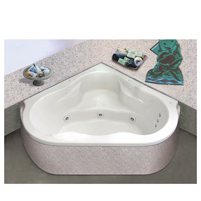 TINA DE BAÑO VOLGA ESQUINERA 220 L TRIANGULAR CON HIDROMASAJE