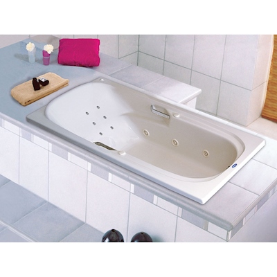 TINA DE BAÑO DE LUXE DE SOBREPONER 160 L RECTANGULAR CON HIDROMASAJE