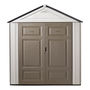COBERTIZO DE ALMACENAMIENTO PARA EXTERIOR VERTICAL RESINA 7 X 3.5 PIES MARRON/GRIS/BEIGE