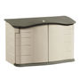 COBERTIZO DE ALMACENAMIENTO PARA EXTERIOR CAJA HORIZONTAL RESINA 18 PIES CUBICOS BEIGE/GRIS