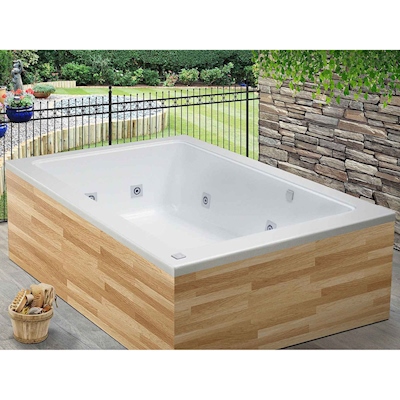 TINA DE BAÑO STAR DE SOBREPONER 240 L RECTANGULAR CON HIDROMASAJE