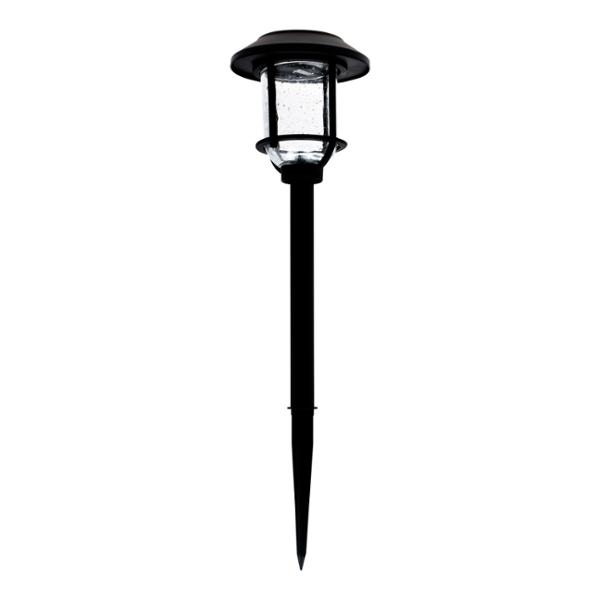 LUZ SOLAR PARA JARDÍN TIPO ESTACA CON ENCENDIDO AUTOMÁTICO 0.15 W NEGRO MATE 1 PIEZA