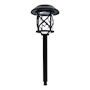 LUZ SOLAR PARA JARDÍN TIPO ESTACA CON ENCENDIDO AUTOMÁTICO 0.08 W NEGRO MATE 6 PIEZAS