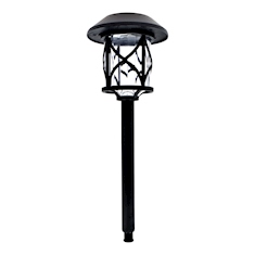 LUZ SOLAR PARA JARDÍN TIPO ESTACA CON ENCENDIDO AUTOMÁTICO 0.08 W NEGRO MATE 6 PIEZAS