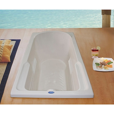 TINA DE BAÑO YES DE SOBREPONER 130 L RECTANGULAR SIN HIDROMASAJE