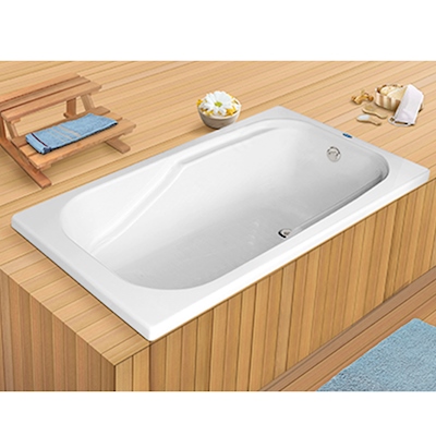 TINA DE BAÑO BARCELONA DE SOBREPONER 145 L RECTANGULAR SIN HIDROMASAJE