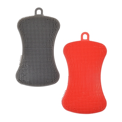 ESPONJA MULTIUSOS SILICONA PARA COCINA RESISTENTE AL CALOR 2 PIEZAS VARIOS COLORES