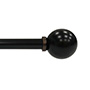 SET DE CORTINERO AJUSTABLE SIMPLE 5/8 pulg. DE 71 A 121 CM ESTILO BOLA EN CAFÉ