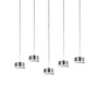 LÁMPARA COLGANTE MILAN PLATA DE 5 LUCES LED