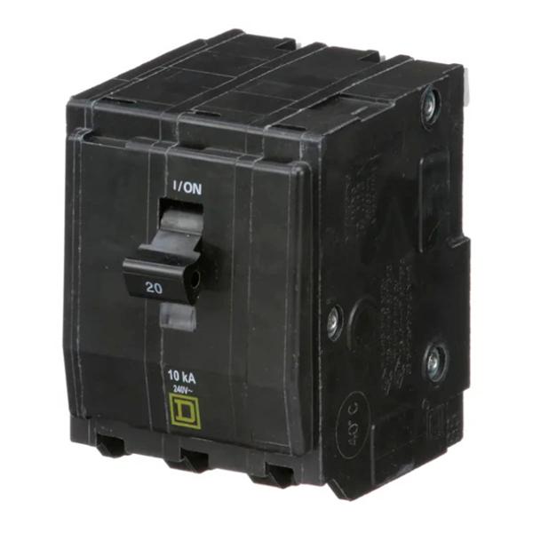 INTERRUPTOR TERMOMAGNÉTICO QO DE 20 A 3 POLOS 120 V/240 V ENCHUFABLE QO320