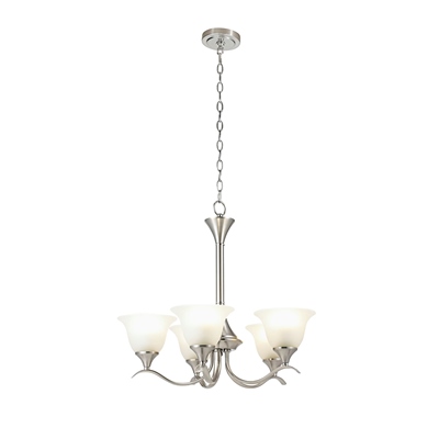 CANDIL COLGANTE CLÁSICO 152738 ACERO PLATA CROMADO 5 LUCES INCANDESCENTES