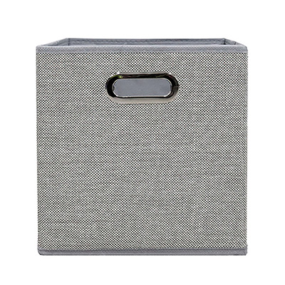 GAVETA ORGANIZADORA CON ASA 27 X 27 X 28 CM PAPEL Y POLIPROPILENO GRIS