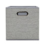 GAVETA ORGANIZADORA CON ASA 27 X 27 X 28 CM PAPEL Y POLIPROPILENO GRIS