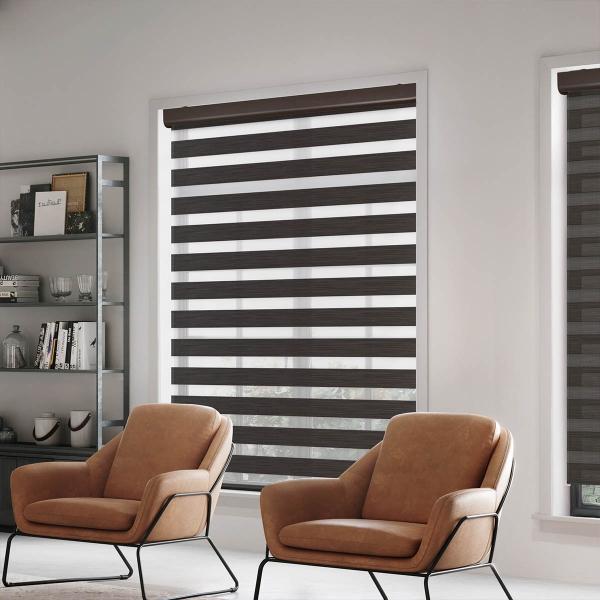 PERSIANA PREMIUM ENROLLABLE DUO TRASLUCIDA FULL CASSETTE 160X220 CM CHOCOLATE